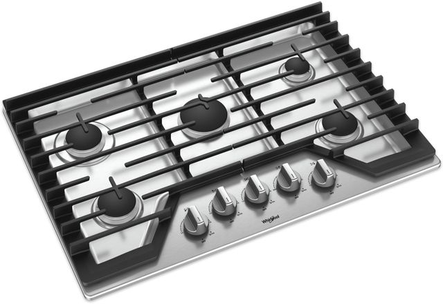 Whirlpool® 30" Stainless Steel Gas Cooktop-2