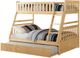 Homelegance® Bartly Natural Pine Youth Twin/Full Bunk Bed with Twin Trundle-4
