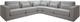 Decor-Rest® Furniture LTD Customizable 4-Piece Sectional-0