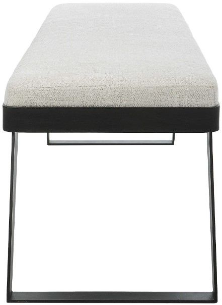 Uttermost® Hover Black/White Modern Bench-4