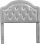 HH2 Home Karley Embossed Silver Full Faux Leather Headboard-0