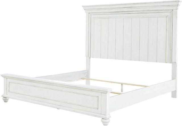 Benchcraft® Kanwyn Whitewash Queen Panel Bed-2