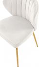 Meridian Furniture Finley Cream/Gold Velvet Dining Side Chair-4