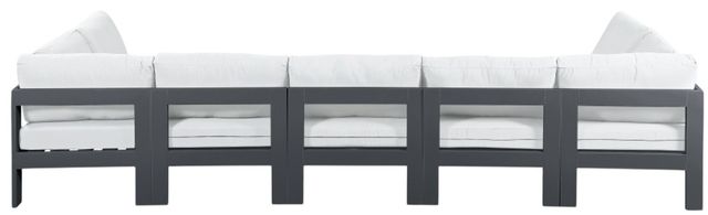 Meridian Furniture Nizuc 7-Piece Dark-Gray/White Aluminum/Fabric Outdoor Patio Modular Sectional-3