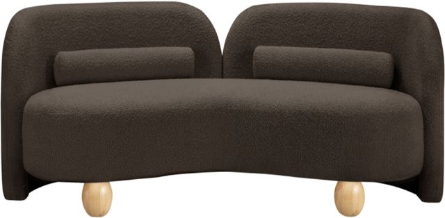 Meridian Furniture Daphne Brown Boucle Fabric Sofa-2