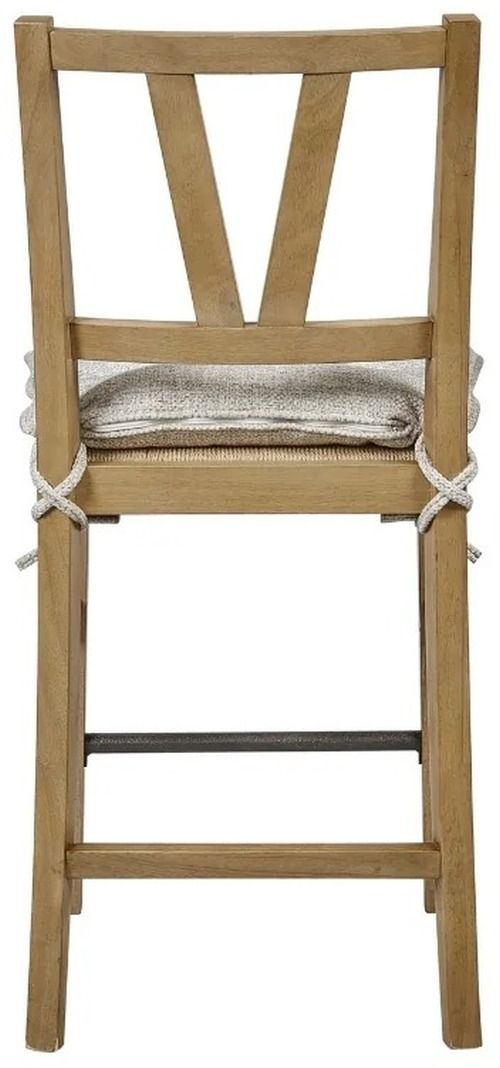 Bernards Tarrington Cashew Counter Slat Black Chair-3