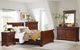 Elements International Chateau Vintage Cherry King Low Profile Sleigh Bed-1