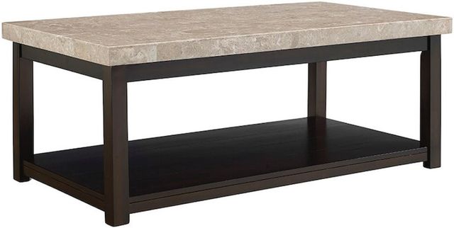 Elements International Kansas Espresso Beige/Espresso Coffee Table-0