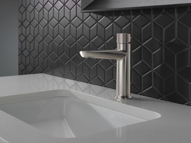 Delta Galeon® Lumicoat® Stainless Single Knob Handle Bathroom Faucet-1