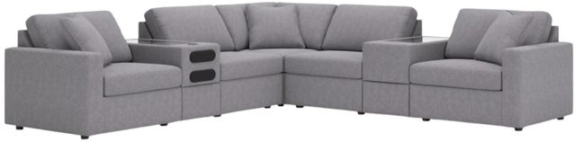 Signature Design by Ashley® Modmax 7-Piece Granite L-Shape Balanced Sectional with Audio and Storage Consoles-0