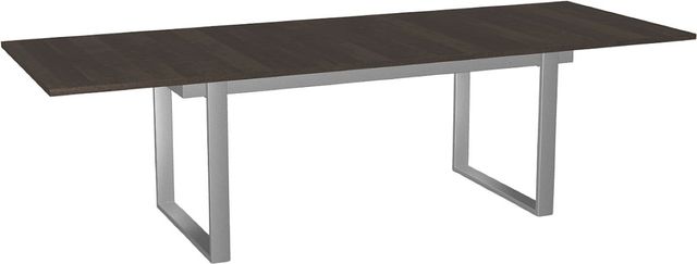 Amisco Customizable Burton 108" Rectangular Extendable Table with 1" Birch Veneer Top and 1 Leaf-1