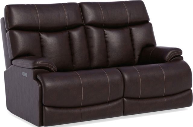 Flexsteel® Clive Brown Power Reclining Loveseat with Power Headrests and Lumbar-0