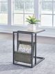 Signature Design by Ashley® Freslowe Light Brown Chairside End Table with Black Base-4
