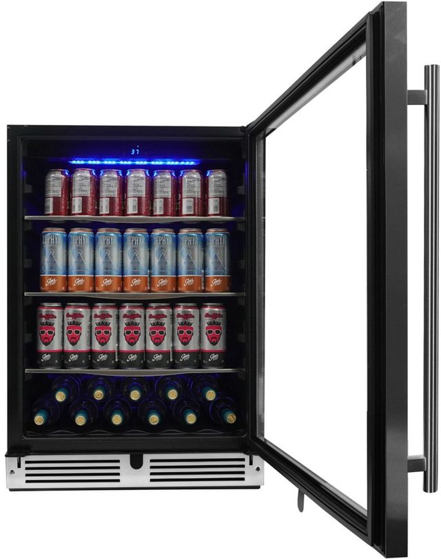 Danby® 24" 5.7 Cu. Ft. Black Stainless Steel Built-In Under Counter Beverage Center-1