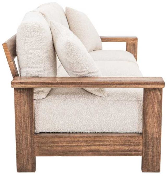 International Furniture Direct Duna Lacquer Brown/Pearl Upholstered Sofa-3