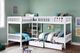Homelegance® Galen White Youth Twin Corner Bunk Bed with Storage Boxes-1