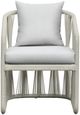 Intercon Alexa White Aluminum/Fabric Outdoor Arm Chair-2