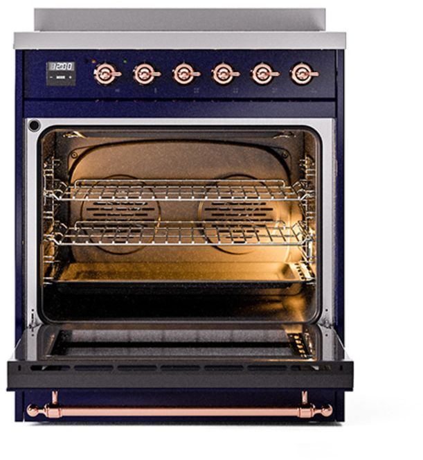 Ilve® Nostalgie II Series 30" Midnight Blue Pro Style Induction Range-2