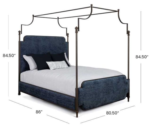 Wesley Allen Customizable Kenton King Upholstered Canopy Bed-2