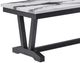 Global Furniture USA T1319 White Coffee Table with Black Base-1