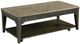 Kincaid® Plank Road Artisan's Stone Top Cocktail Table with Charcoal Base-0