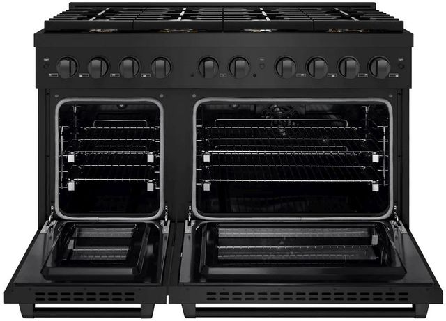 ZLINE Paramount 48" Black Stainless Steel Pro Style Dual Fuel Range-1