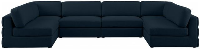 Meridian Furniture Beckham 6-Piece Navy Modular Sectional Sofa Set-1