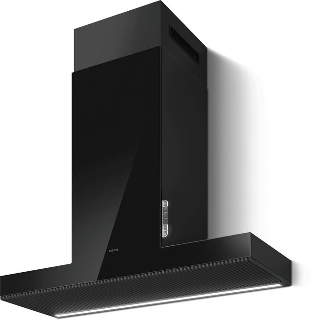 Elica Iconic Series Haiku 36" Black Glass Wall Mounted Range Hood-0