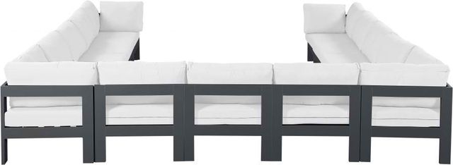 Meridian Furniture Nizuc 13-Piece White Outdoor Patio Modular Sectional Set-2