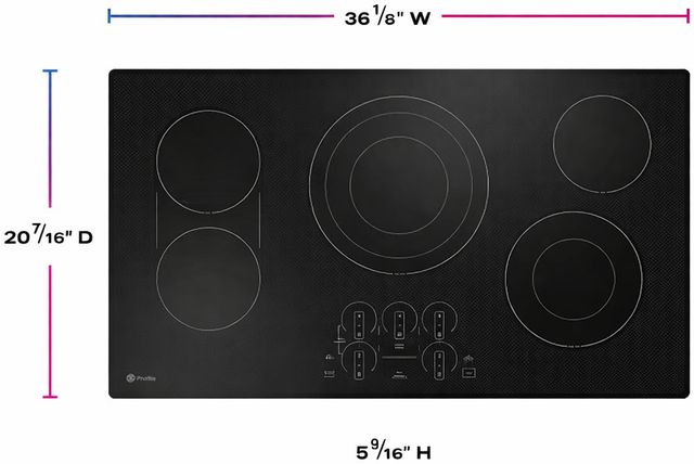 GE Profile™ 30" Black Electric Cooktop-2