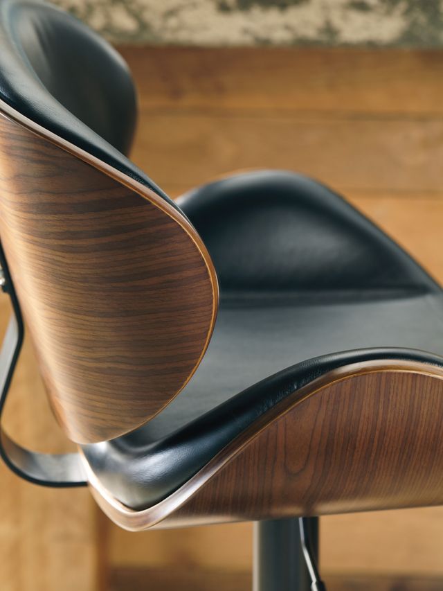 Signature Design by Ashley® Bellatier Black/Brown Adjustable Height Bar Stool-1