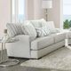 Furniture of America® Hermilly White Loveseat-0