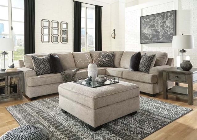 Signature Design by Ashley® Bovarian 2-Piece Stone Sectional with Ottoman-3