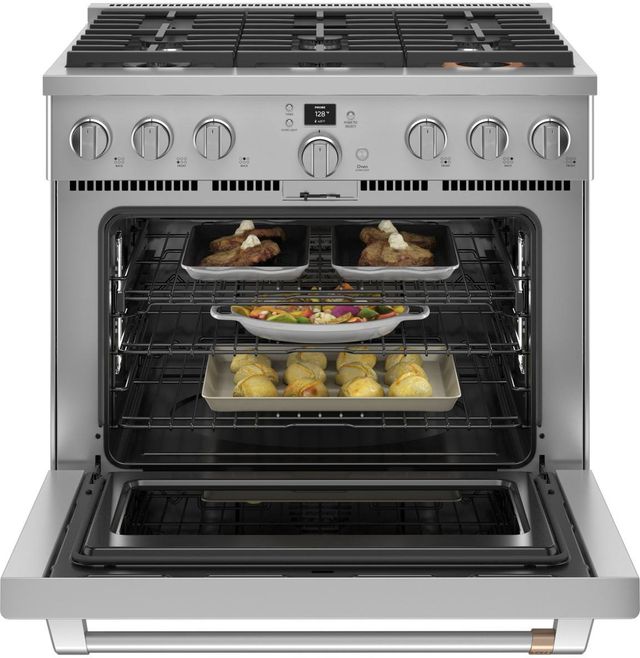 Café™ 36" Stainless Steel Pro Style Dual Fuel Range-1