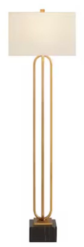 Bassett® Furniture Charlotte Gold Leaf Floor Lamp-1