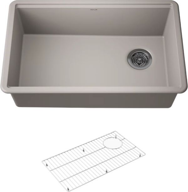KOHLER® Billings® Matte Taupe 30" Undermount Single-Bowl Kitchen Sink-0
