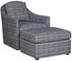 Vanguard® Furniture Vanguard Kitty Hawk Navy Base to Floor Ottoman-2