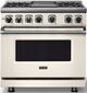 Viking® 7 Series 36" Pure White Pro Style Dual Fuel Range with Griddle-2