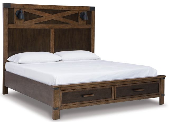 Benchcraft® Wyattfield 6-Piece Two-Tone California King Storage Panel Bed Set-1
