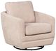 LH Home Feather Baltimo Matte Black/Pale Rose Swivel Glider Chair-0