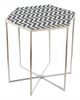 Zuo® Modern Forma Zebra Patten Side Table with Chrome Base -1
