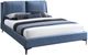 Bernards Bryant Blue Queen Upholstered Panel Bed-0