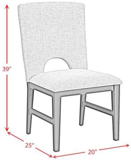 Elements International Oregon Black/Gray Dining Side Chair-2
