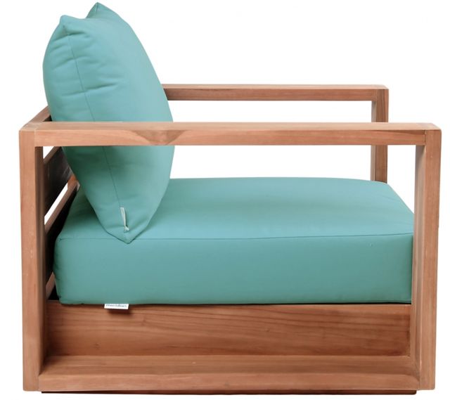 Meridian Furniture Tulum Sea Blue Fabric Outdoor Accent Chair-2