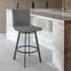 Armen Living Nikole Gray 26" Swivel Bar Stool-3