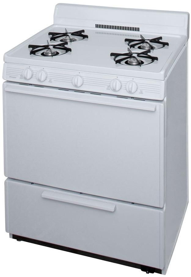 Premier 30" White Freestanding Gas Range-2
