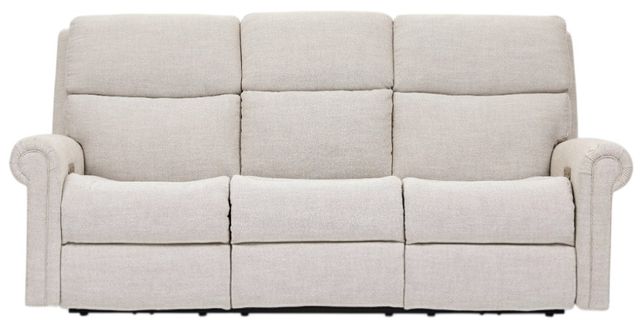 Flexsteel® Customizable Bernard Power Reclining Sofa with Console, Headrest and Lumbar-4