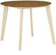 Monarch Specialties Inc. Cream/Oak Round Dining Table-0