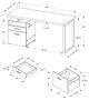 Monarch Specialties Inc. White 60" Computer Desk-3