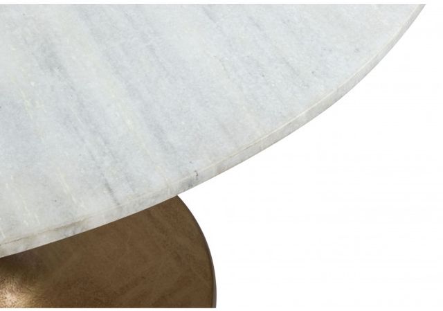Zuo® Modern Ithaca White Dining Table with Gold Base-2